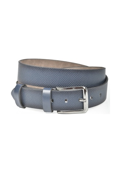 Deepsea Erkek Lacivert 4 Cm Eninde Nokta Desenli Suni Deri Kemer 2402610 Lacivert