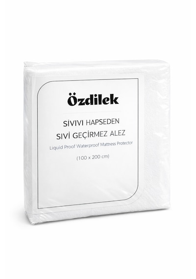 Özdilek Sıvı Geçirmez Alez Pamuk Üst Yüzey Fitted Lastikli Yatak Koruyucu Nefes Alabilir Terletmez Anti Alerjik Beyaz