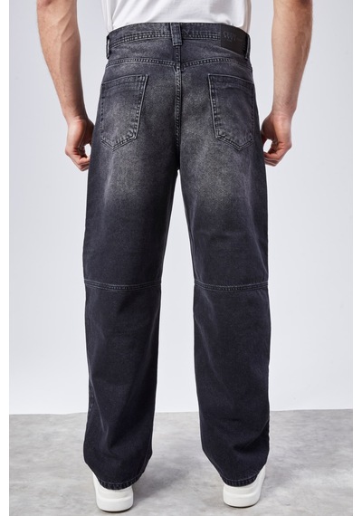 Cedy Denim Cedy Denım Yüksek Kalite Erkek Yüksek Bel Skater Baggy Jeanpantolon C362 Siyah