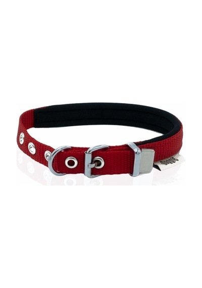 Doggie Konfor Dokuma Boyun Tasması Kırmızı 1.5 x 25-30 CM Kırmızı