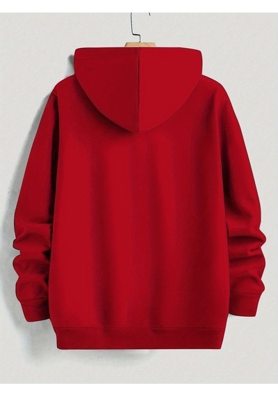 Uyguntarz Unisex Minimal Dag Baskılı Oversize Sweatshirt Kırmızı