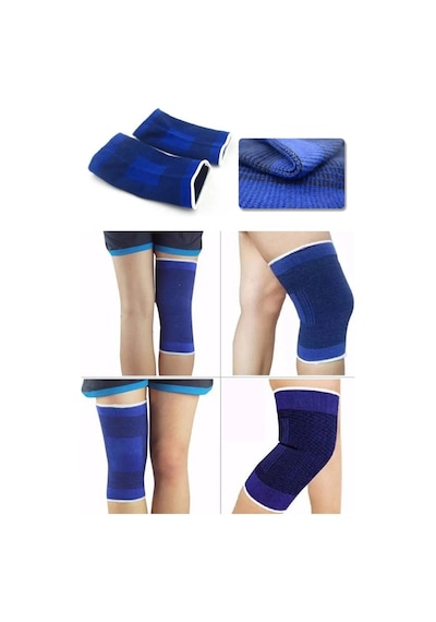 2 Li Elastik Dizlik - Egzersiz Ve Spor Dizliği Büyük Boy 23 Cm