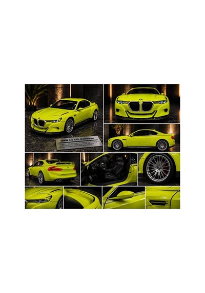 Bmw 3.0 Csl Diecast Model Araba 1:24 Ölçek Bmw 3.0 Csl Yeşil Araba