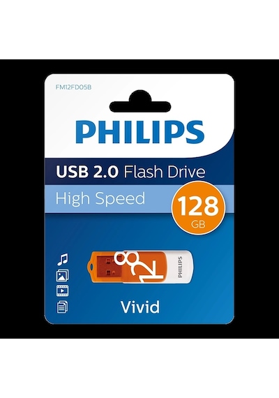 Phılıps 128gb Usb2.0 25/10mb/s Fm12fd05b/00
