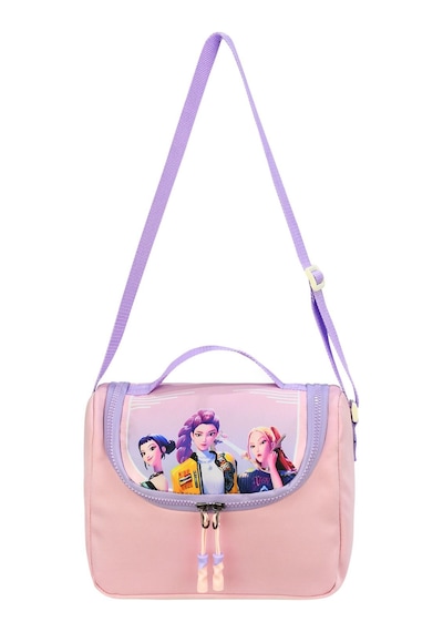 K-pop Baskılı Ortopedik Su Geçirmez Ultra Lüx Okul Çantası Termal Beslenme Ve Kalemlik Pembe