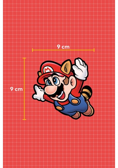 9 X 9 Cm Uçan Mario Sticker Süper Mario Motor Araba Kask Laptop Sticker