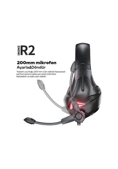 xMowi R2 Mikrofonlu RGB Oyuncu Kulaklığı