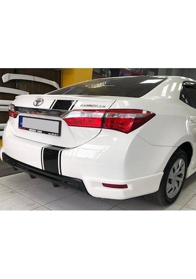 Toyota Corolla Uyumlu Twin Difüzör Piona Black 2013 - 2019 Plastik N11.557