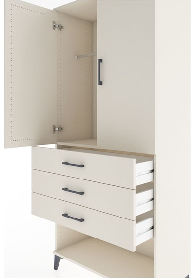 Hyperion Dolap Tek Raflı 3 Çekmeceli Tek Askılı 88x44x195 Ayt... Aytaşı