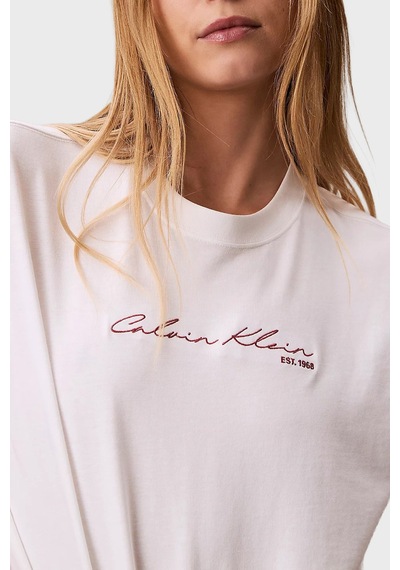 Calvin Klein Bayan T Shirt Lv047f820g Yaf Beyaz