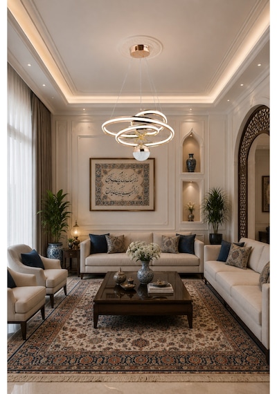 Alora Led Sarkıt Avize Gold ,3 Renk Yanabilen Modern Avize,salon Led Avize