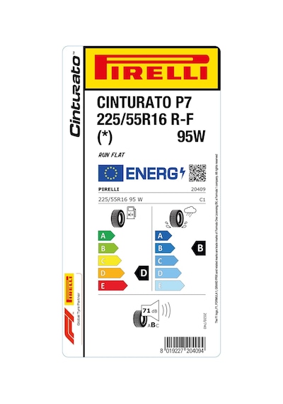 Pirelli 225/55r16 95w Rft Cint P7 Yaz Lastiği 2023