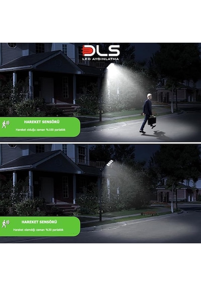 Ayrex 800w Güneş Enerjili Solar Sokak Lambası Hareket Sensörlü Profesyonel Led Bahçe Aydınlatması
