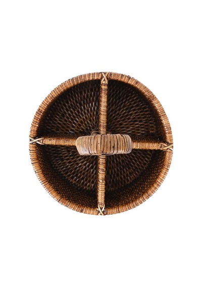 Bohem Yuvarlak Rattan Çatallık Ve Kaşıklık, Iskandinav, Modern