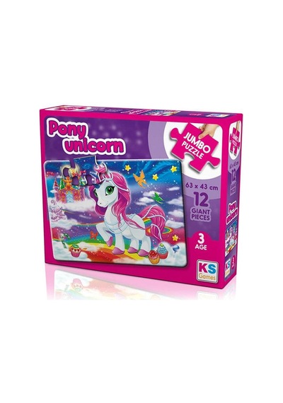 Ks Games Puzzle 12 Parça Pony Unicorn Jumbo Jp 31007