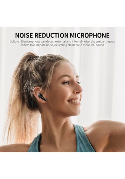 Vkemall Lenovo Ht06 Bluetooth Kulaklık: Spor İçin Konforlu, Hifi Ses, Uzun Pil, Çift Taraflı Konuşma, Siyah