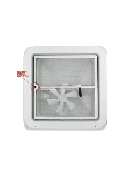 Tyt Fanlı Tavan Heki 42x42cm 12v Eco Çift Yön + Sineklik Beyaz