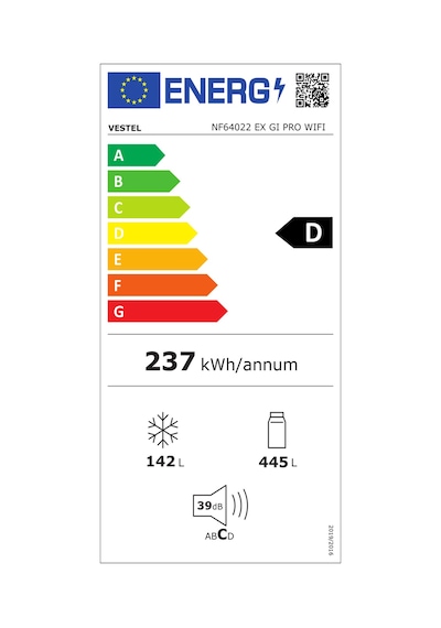 Vestel NF64022 EX GI PRO WIFI 586 L No-Frost Buzdolabı