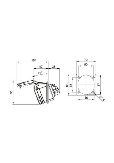 Mete Enerji 4x16a. Ip44 Makine Prizi -egik Vidalı Bağlı 406505v
