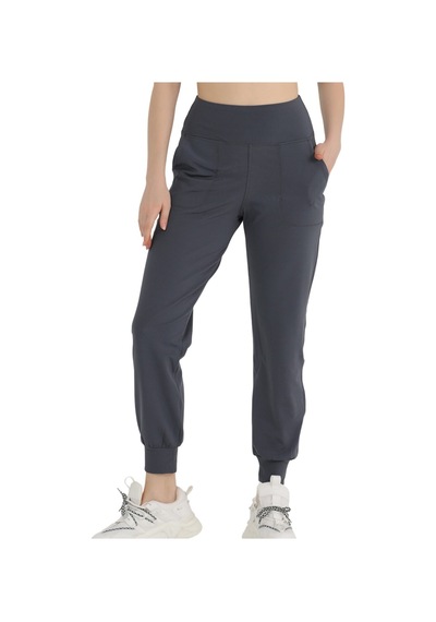 Kadın Curve Eşofman Alt Antrasit Jogger Dalgıç Kumaş Yüksek Bel Çift Cepli Joggers 1061 Antrasit