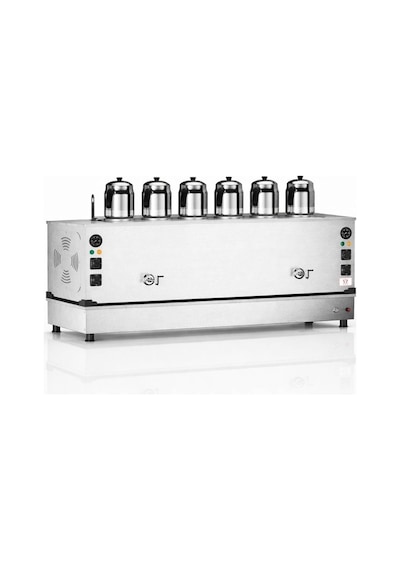 Anka Doğalgazlı İnox Pro Compact Hibrit Smart 6 Demlikli 60 Litre Çay Makinesi
