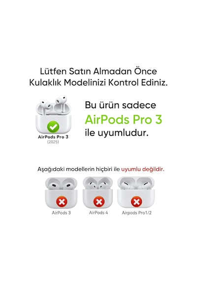 Airpods Pro 3 İle Uyumlu Fabric Serisi Özel Kilitli Tasarım Ve Kumaş Yüzeyli Kılıf Darbelere Ka