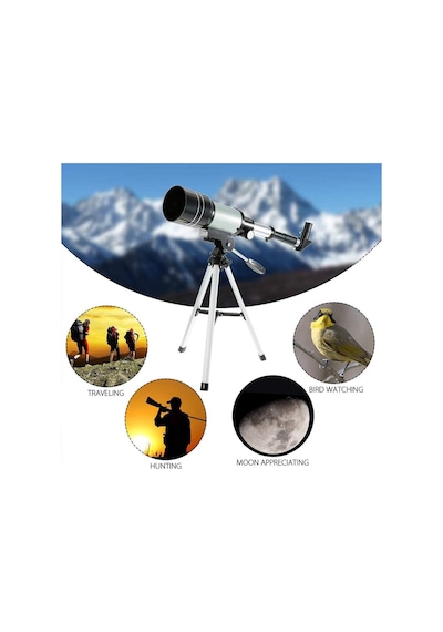 Profesyonel Astronomik Teleskop 70mm Lensli Tripodlu Uzay Gözlem Dürbünü Ay Gözlem Teleskobu
