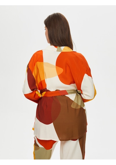 Faik Sönmez Geometrik Soyut Desen Kimono S25kmn001 Us25kmn001100 Multi Çok Renkli