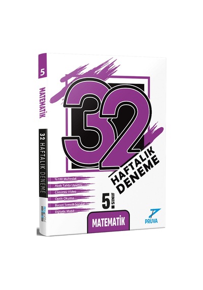 5.sınıf Pruva Matematik Soru Bankası + 32 Hafta Denemeleri Hediyeli
