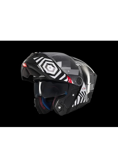 Mt Helmets Mt Atom 2 Strange B2 Çene Açılır Kask Siyah Beyaz