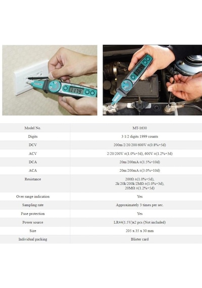 Proskit Mt-1630 Kalem Tipi Dijital Multimetre