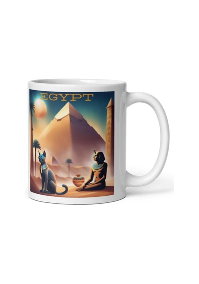 Mısır Kupa Bardak 2 Adet Seyahat Hatıra Egypt Mug