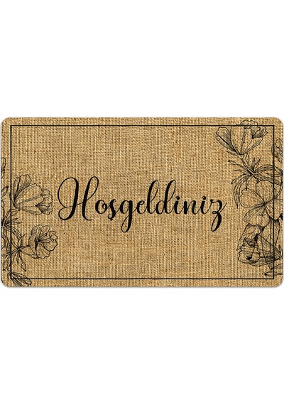 Evaşk Kapı Önü Paspası Vinil Kaymaz Tabanlı 45 X 70 Evaşkdm10103