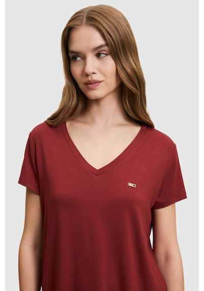 U.S. Polo Assn. U.s. Polo Assn. Kadın Vişne Tişört Basic 50323448-vr223