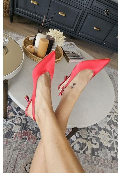 10 44 Topukla Kadın Arkası Açık Kadeh Topuklu Stiletto Abiye Ayakkabı Kırmızı Saten 10 44 Topukla Kadın Arkası Açık Kadeh Topuklu Stiletto Abiye Ayakkabı Kırmızı Saten