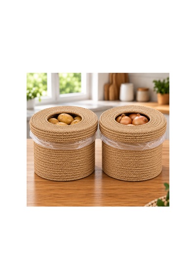 Patates Soğan Galoş Kuru Çöp Sepeti 2 Li Set Hasır Görünümlü Halat İp Örgü Kapaklı Mutfak Sebze Saklama Banyo Düzenleyici Organizer Bohem Dekoratif Sepet Bej Bej Patates Soğan Galoş Kuru Çöp Sepeti 2 Li Set Hasır Görünümlü Halat İp Örgü Kapaklı Mutfak Sebze Saklama Banyo Düzenleyici Organizer Bohem Dekoratif Sepet Bej Bej