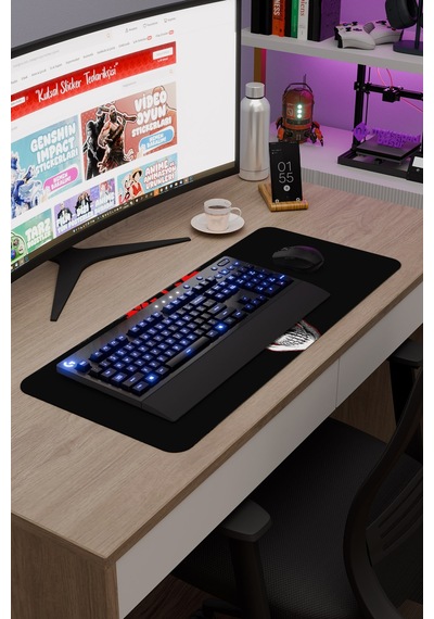 Berserk Kaymaz Dikişli Kauçuk Oyuncu Mousepad V3 - 70x30 Xl Gaming Mouse Pad Fare Altlığı