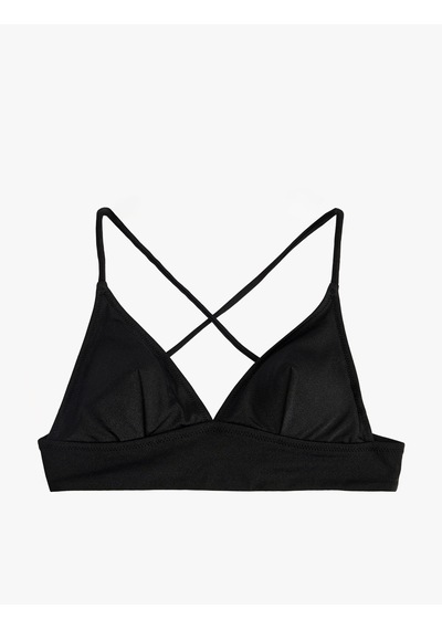 Koton Çapraz Askılı Bralet Bikini Üstü Siyah 6sak10016mm
