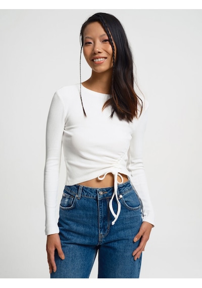 Loft Slim Fit Kadın Top Beyaz