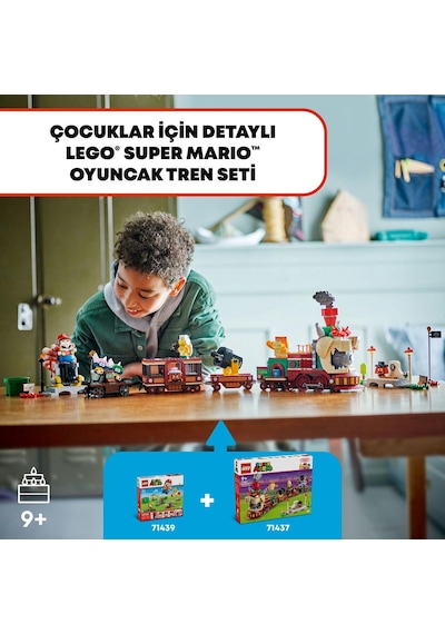 Super Mario Bowser Ekspres Treni 71437-9 Yaş Ve Üzeri Çocuklar İçin Nintendo Karakteri İçeren Yaratıcı Oyuncak Y