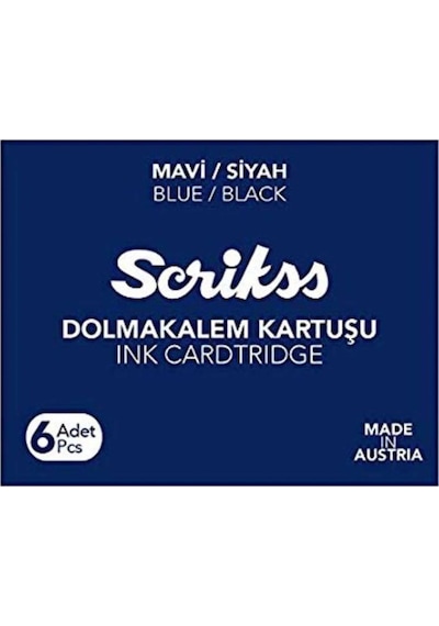 Dolmakalem Kartusu Scrikss Mavi/Siyah 6  Li