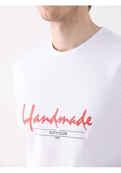 Dufy Beyaz Erkek Regular Fit O Yaka Tshirt - 94351 Beyaz