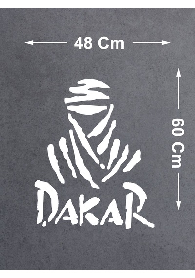 Dakar Sticker - 4x4 Off Road Adventure Sticker - Araba Oto Motosiklet Karavan Cam Sticker - 00074 60X48 Cm