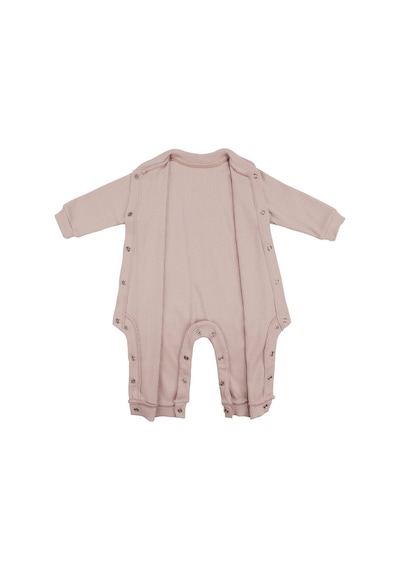 Bebegen Unisex Bej Fitilli Düğümlü Bereli Çıtçıtlı Tulum Çok Renkli