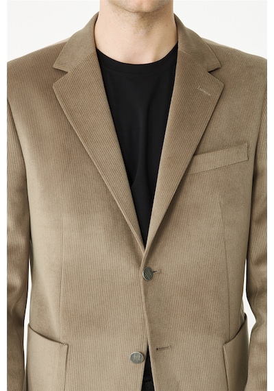 Açık Yeşil Fitilli Kadife Slim Fit Blazer Ceket A.yeşil