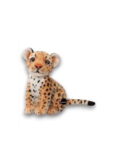 Sevimli Kaplan Leopar Peluş Oyuncak 30 Cm Hediyelik Uyku Arkadaşı Bej