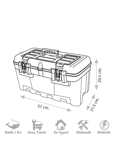 Super-Bag ASR-2078 ID379 22" Metal Kilitli Takım Alet Çantası