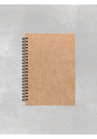 A5 Kalın Kraft Kapak Kraft İç 15 Yaprak 30 Sayfa Çok Amaçlı Defter, Scrapbook, Çok Renkli
