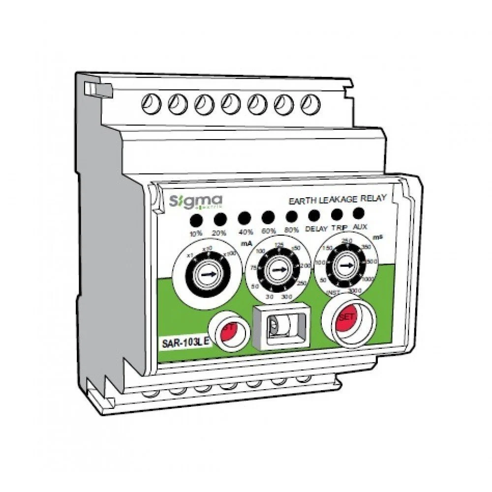 Sigma Sar103le 30ma-30a T:0,03-3sn Toroid Kaçak Akım Rölesi