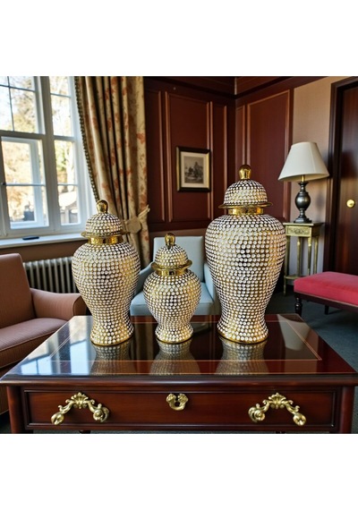 Pearl Majesty Gold Dekoratif Küp Seti